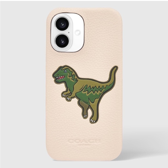 Coach Genuine Debossed Pebbled iPhone 16 Case Rexy -Ivory - Picture 2 of 9